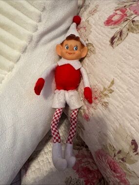 Holiday Elf Plush Toy - Red and White
